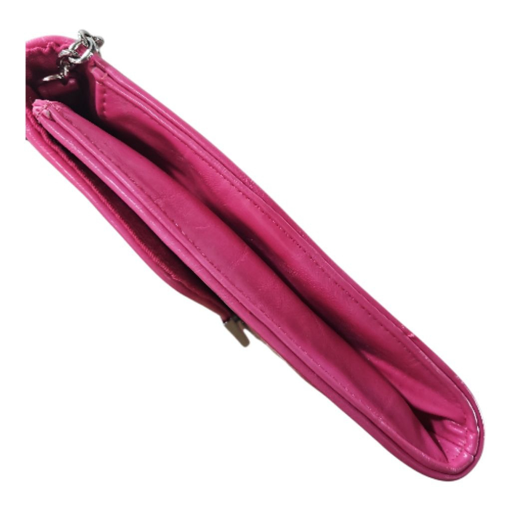 The Many Moods Of Poppie Jones Pink Rattan Chain Strap Purse or Clutch - Picture 6 of 9